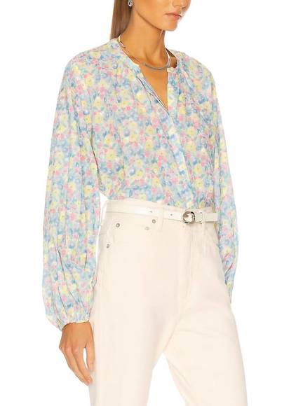 NEW LOVESHACKFANCY renate blouse in rainbow blast - Picture 2 of 3